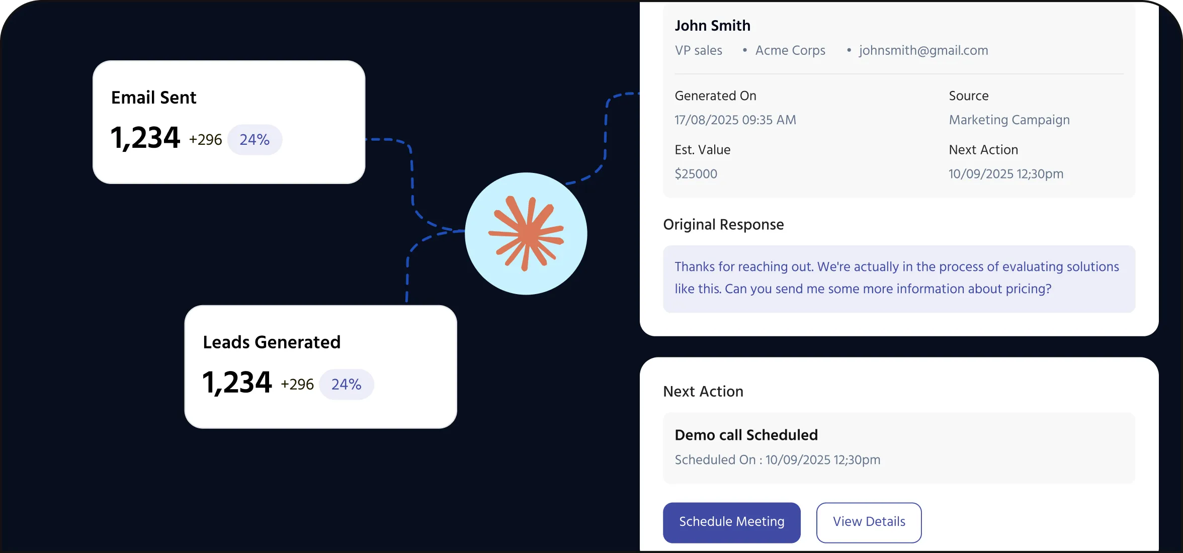 AI SDR Team interface