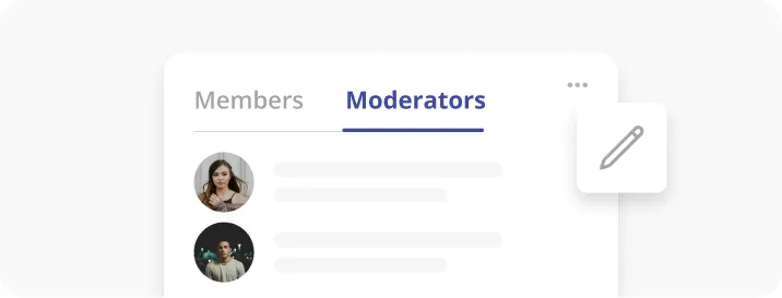 Moderator User Roles interface