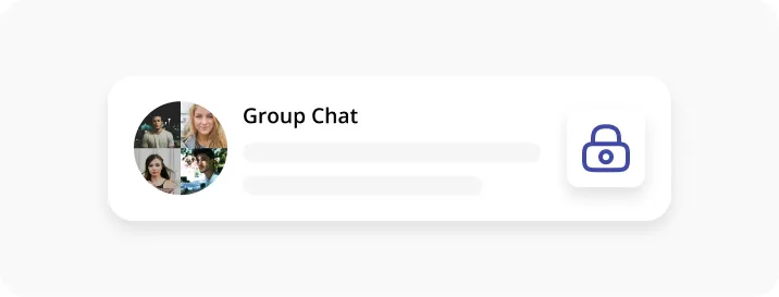 Private Group Chats interface