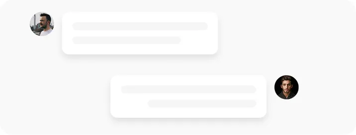 Private 1-1 Chats interface